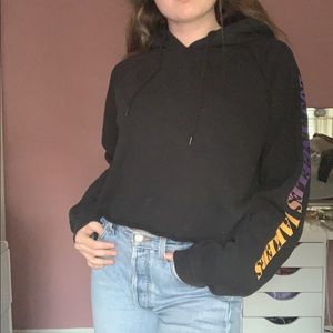 LAS ANGELES LAKERS CROPPED HOODIE